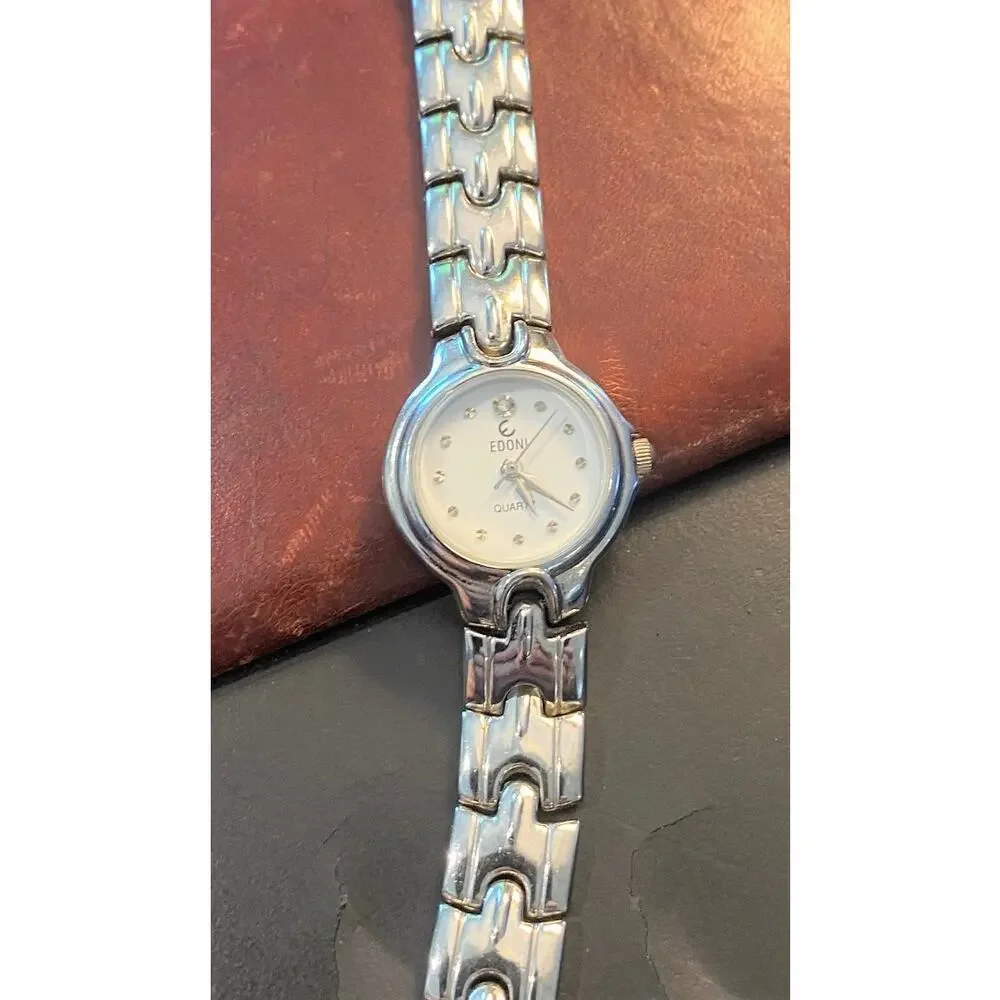 Women's 22mm Edoni Watch with Link Bracelet Band Diamond Accent